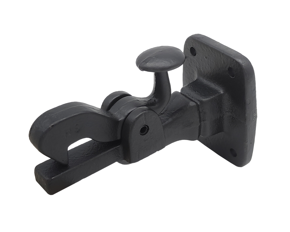 80814S Deurvastzetter met sluithaak zwart gelakt